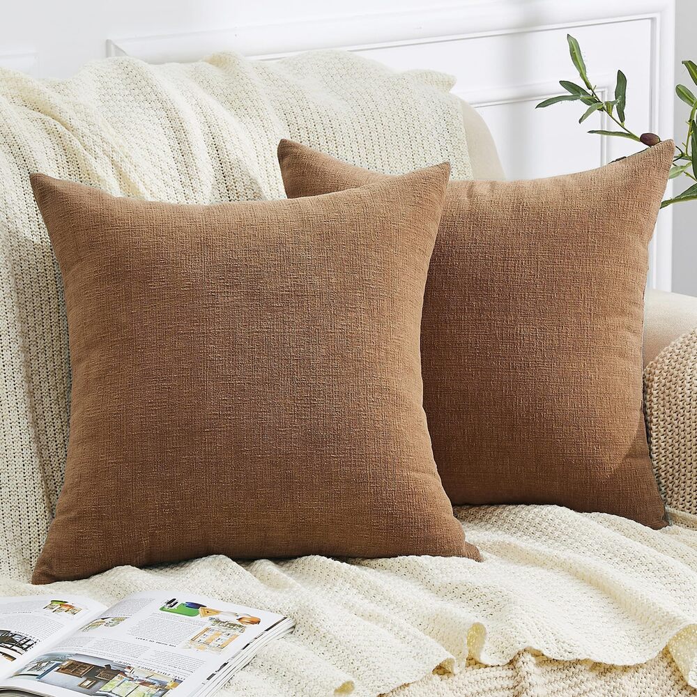 4995 Decorative Square Throw Pillow Covers 22x22 Inch Set of 2, Super Soft